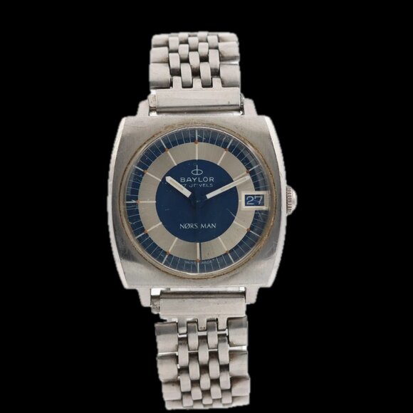 Vintage Baylor Norseman Bullseye Dial Men\'s Mechanical Wristwatch AS 1951 Steel main image 4